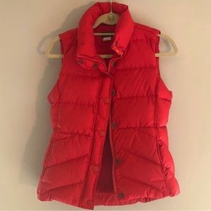 J Crew Red Puffer Vest